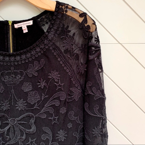 Juicy Couture Lace Embroidered Bow Dress - Picture 2 of 5